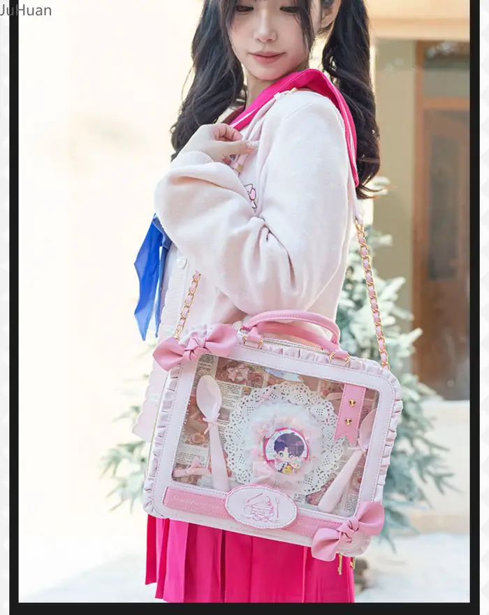 Sac à bandoulière Double épaule bidimensionnel japonais Comic-Con pour femme, sac à bandoulière avec