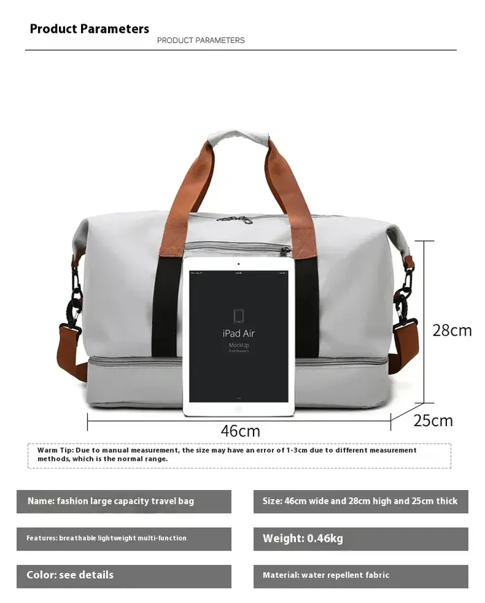 Sac de sport de voyage de grande capacité