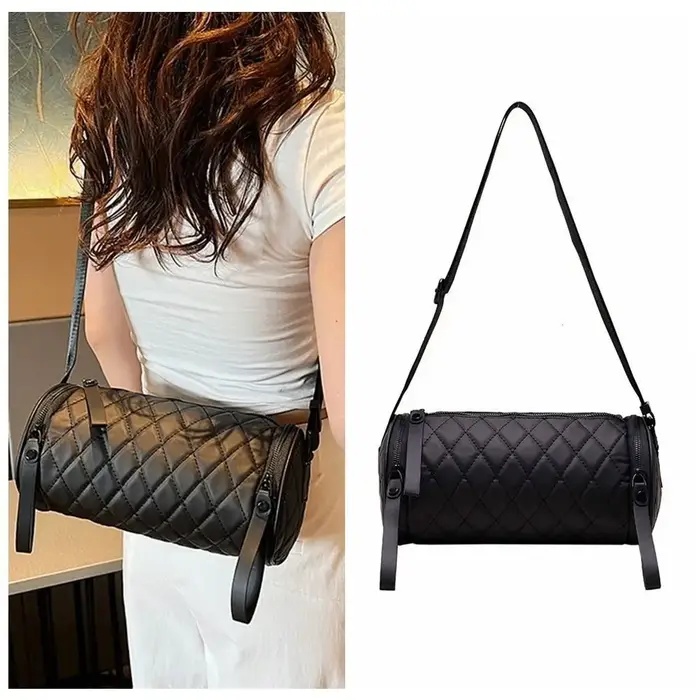 Sac Cylindrique Simple Couleur Unie