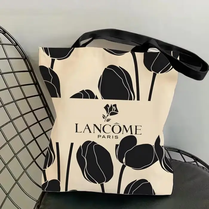 Sacs de rangement L-L-LancomeS à motif tendance, sac de plage en toile imprimé double face, sac de v