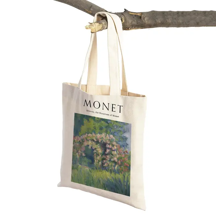 Claude Monet-Sac à Main Imprimé Abstrait pour Femme