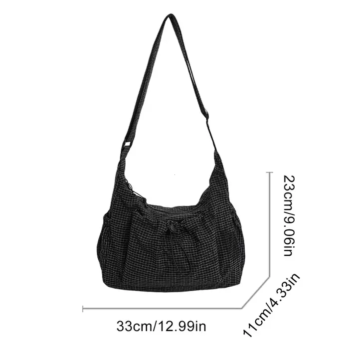 Sac à bandoulière à carreaux pour femmes