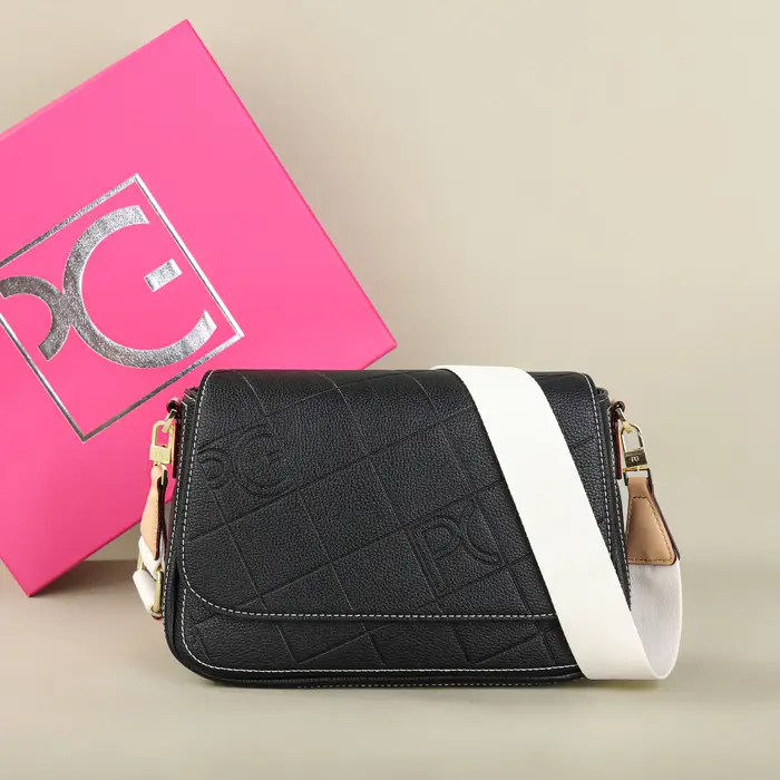 PG PATSY GARIS Nouveau sac à bandoulière classique rétro pour femme en cuir