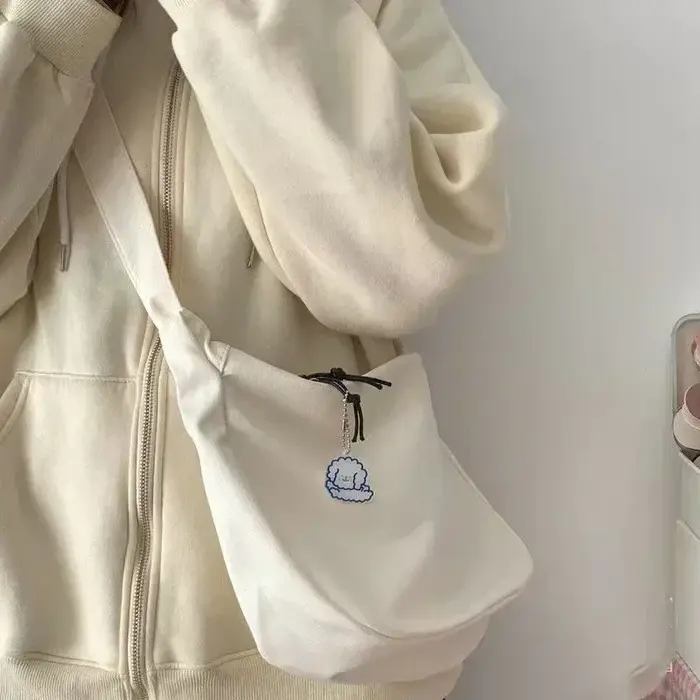 Sacs à bandoulière Harajuku solides pour femmes, sacs à main multifonctions simples assortis avec tout, sacs à bandoulière de grande capacité pour adolescentes