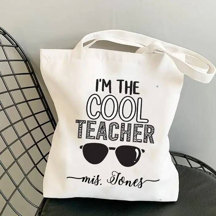 Sacs fourre-tout personnalisés pour cadeaux de l'enseignant