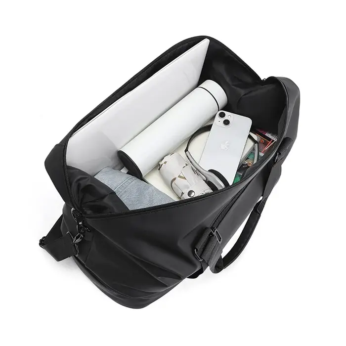 Sac de voyage imperméable noir/gris