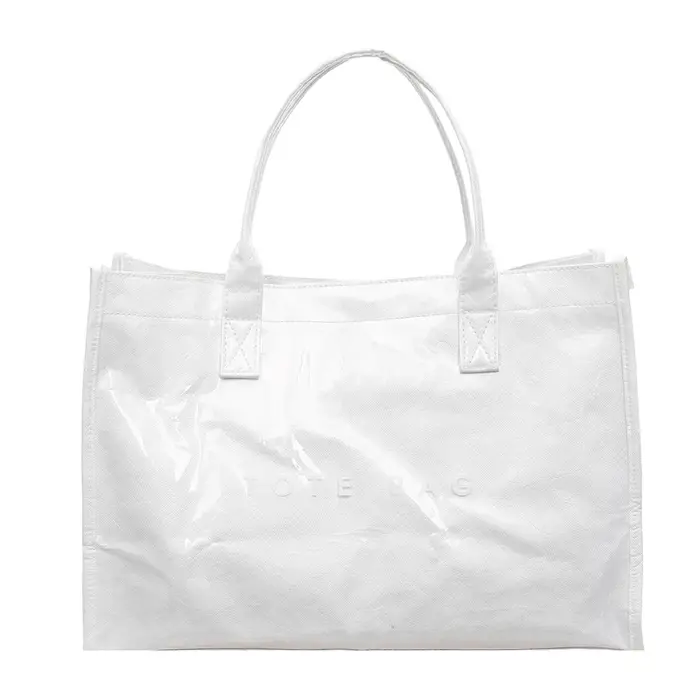 Nouveau Sac Fourre-tout Transparent en PVC Imperméable pour Femme 2026 – Style Papier Kraft Durable,
