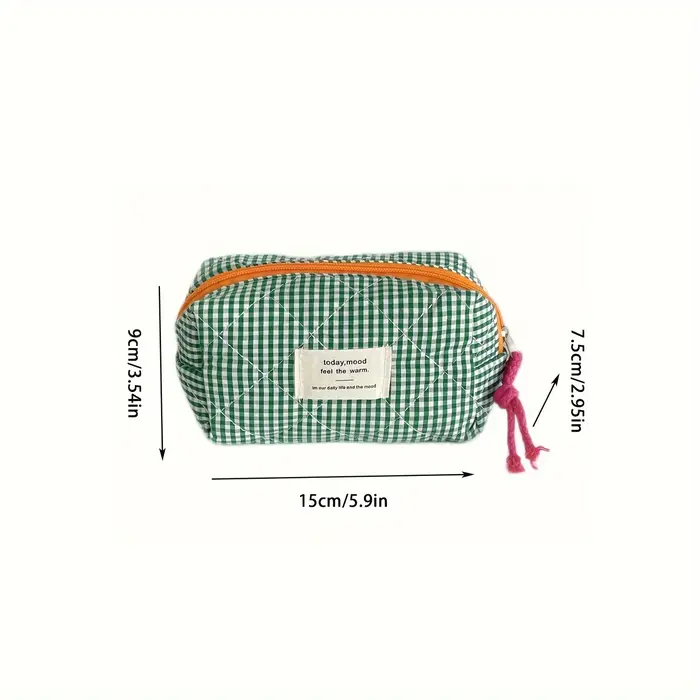 Pochette octogonale à carreaux rétro