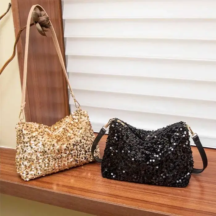 Sac à main scintillant à paillettes pour femmes