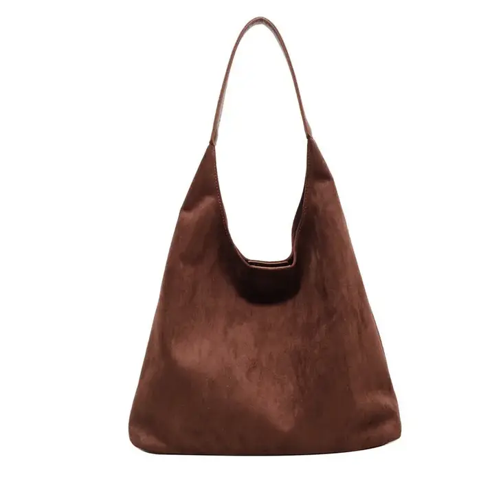 Sac à main rétro en faux daim givré pour femme