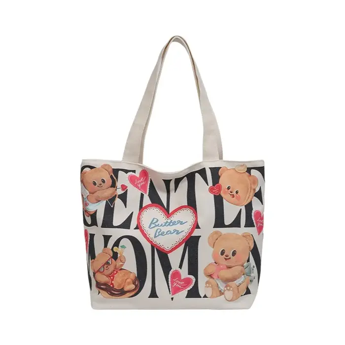 Sac fourre-tout en toile Butter Bear pour femme