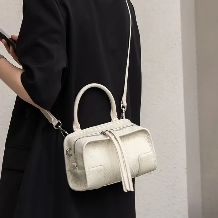 Sac à main de luxe en cuir véritable pour femme