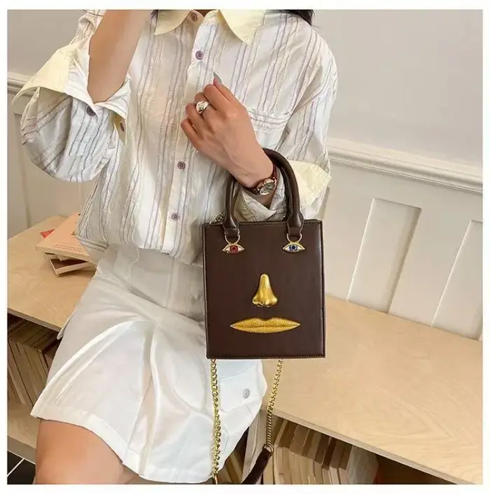 Sac à main classique de luxe pour femme en cuir élégant - Sac bandoulière tendance