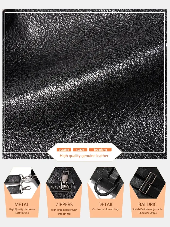 Sac à dos en cuir véritable Zency pour femme