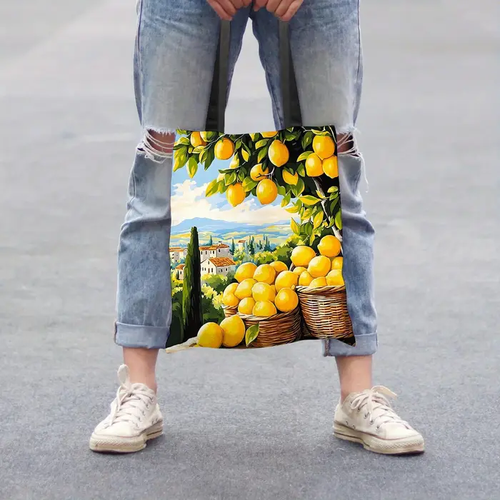 1pc Lemons Tote Bag - Sturdy