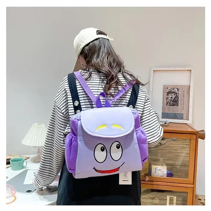 Sac à dos Kawaii Dora l'exploratrice avec une carte