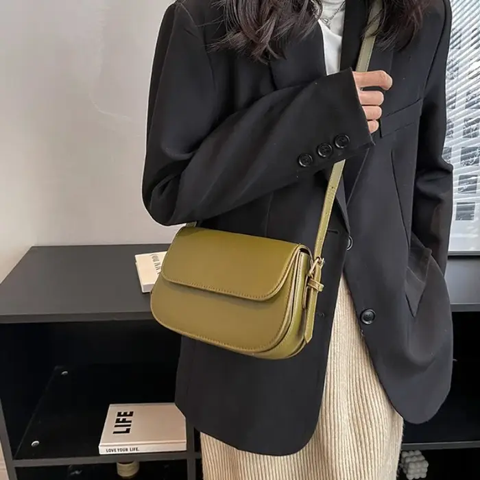 Petit sac de selle rétro à Texture avancée pour femmes