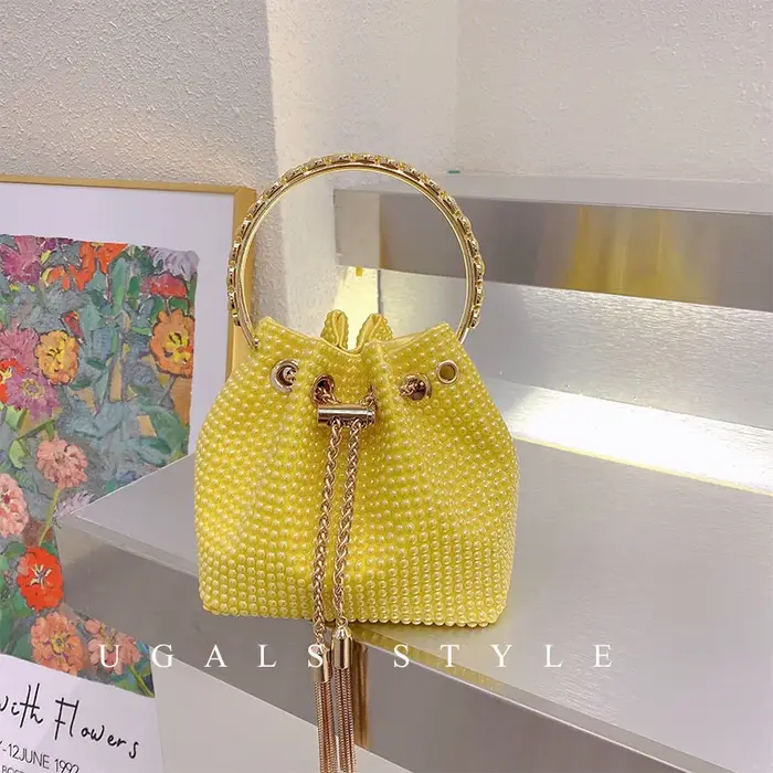 Sac seau diamant en Satin pour femmes