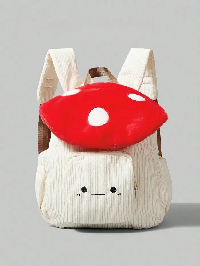 Sac à dos en velours côtelé mignon et tendance