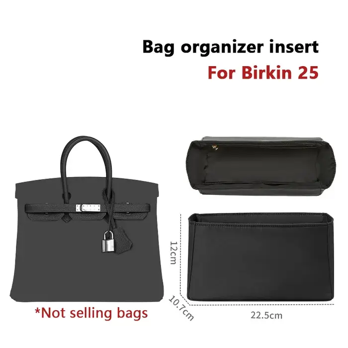 Organisateur de sac pour Birkin 25 avec support de maintien, rangement bien organisé, gain de place,