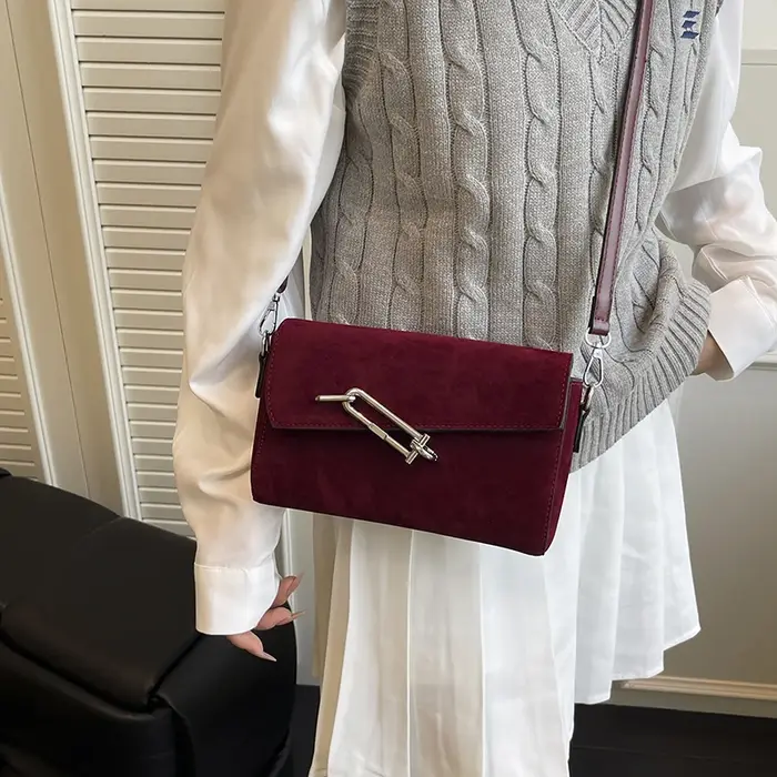 Sac à bandoulière Vintage en cuir suédé pour femmes