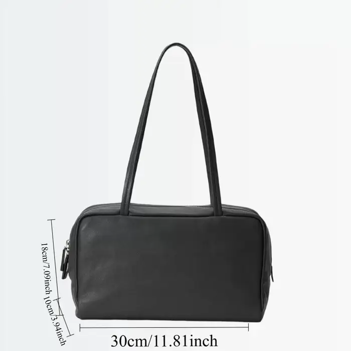 Sac bowling en cuir de mouton, sac de luxe de créateur, sac Boston simple à porter à l'épaule ou sou