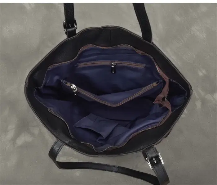 Sac fourre-tout en cuir véritable pour hommes