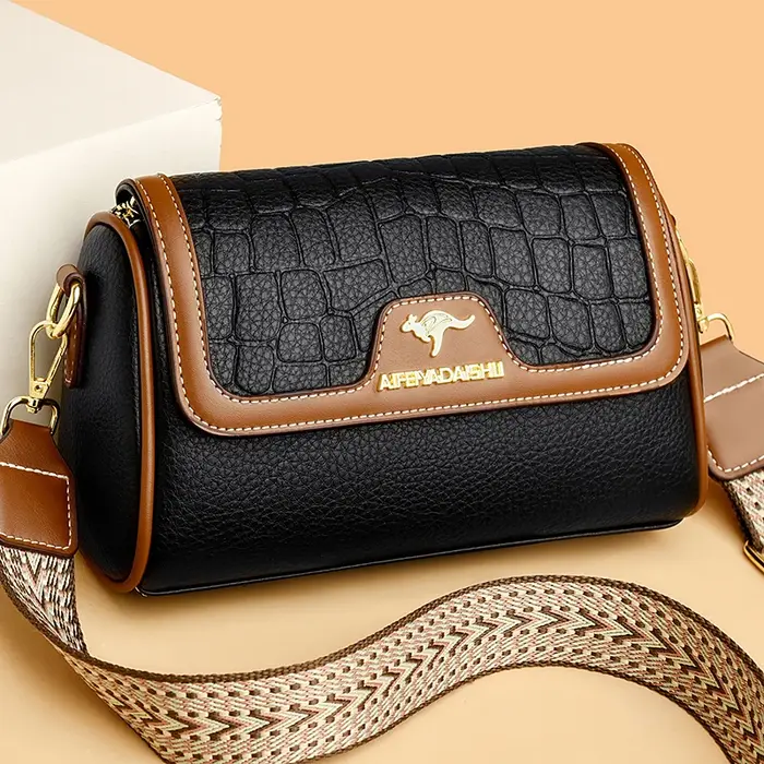 Sac à main à bandoulière en cuir Pu pour femmes