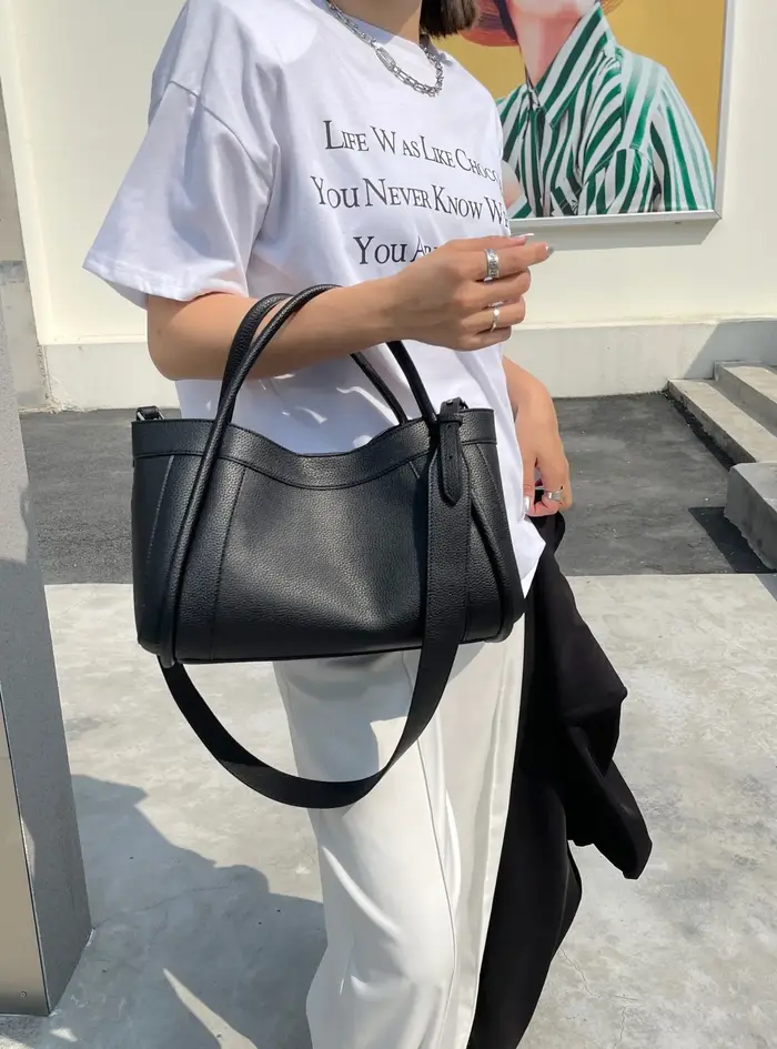Sac à Main en Cuir de Vache Fendu Beige pour Femme, Fourre-Tout à Assembler, Grande Capacité, Affair