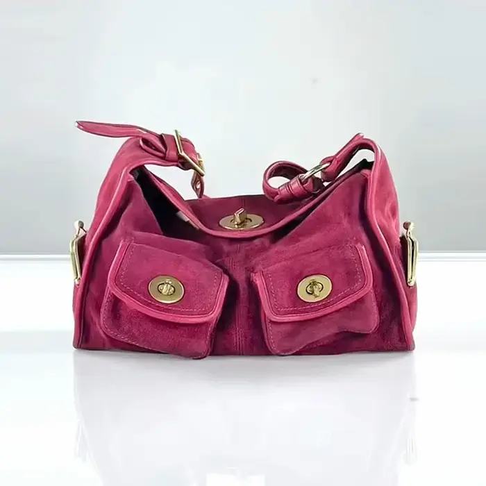 Sac à bandoulière Vintage en daim, sac d'oreiller de banlieue décontracté, sac à bandoulière simple,