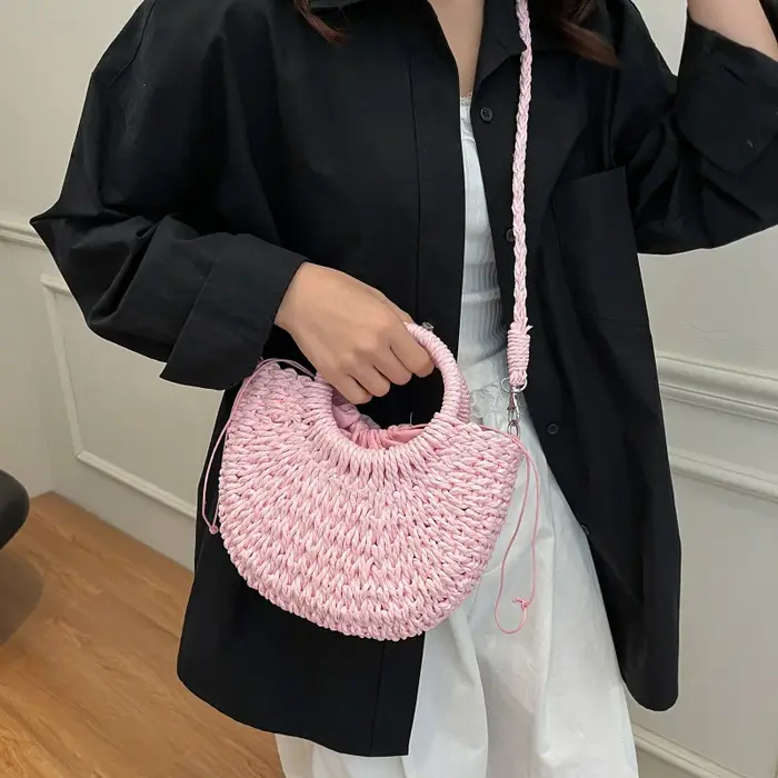 Sac à main en rotin tissé à la main pour femmes