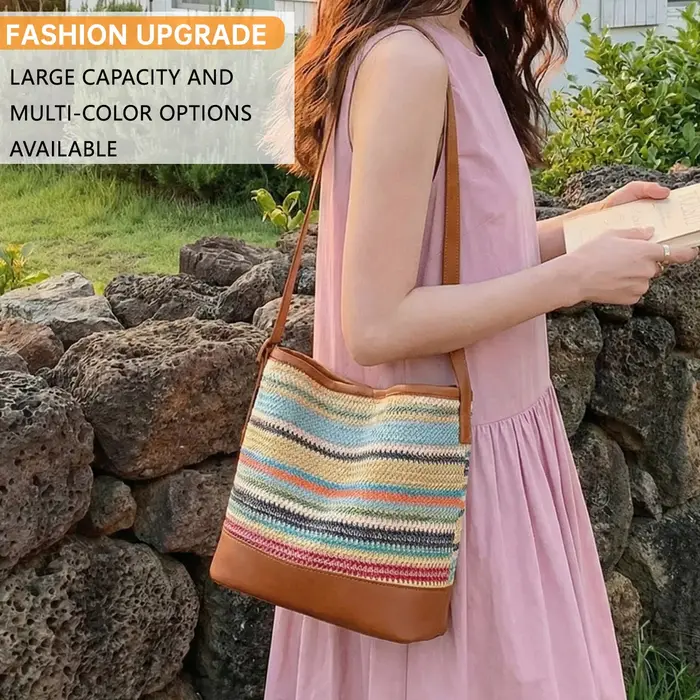 Sac en paille tressé pour femme