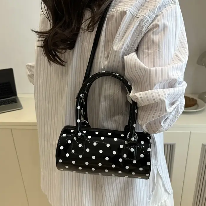 Sac bandoulière simple à pois
