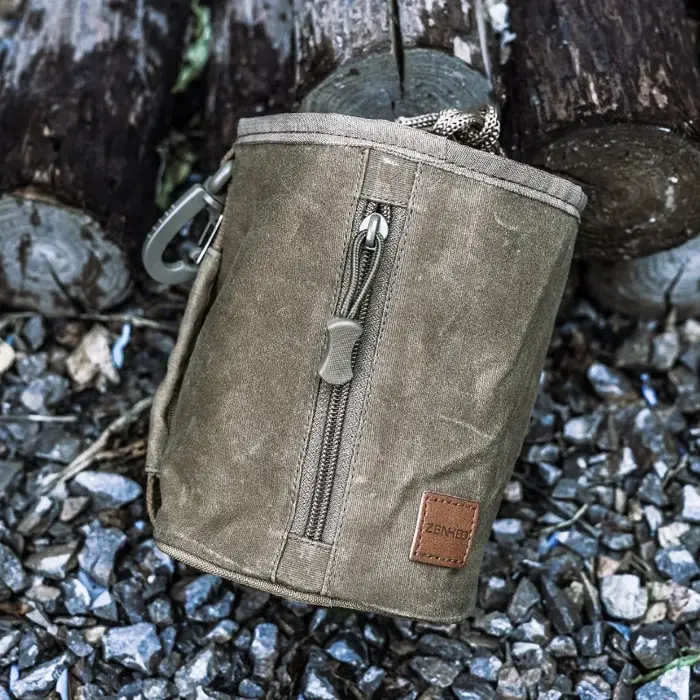 Pochette vintage multifonction en toile cirée pour le camping en plein air