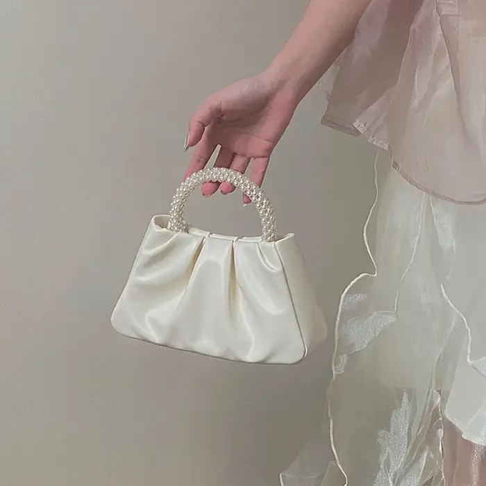 2025 perle sac à main plis nouvelle mode nuage téléphone portable sac à bandoulière messager Mini petit sac Одноп weg ume сумк
