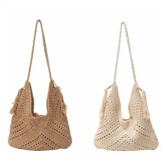 Sac à bandoulière bohème simple en tricot