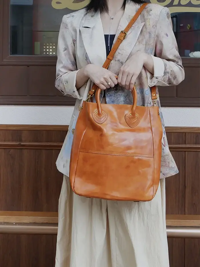 PNDME designers vintage fait à la main en cuir de vachette tanné végétal sac fourre-tout pour femme sac à bandoulière