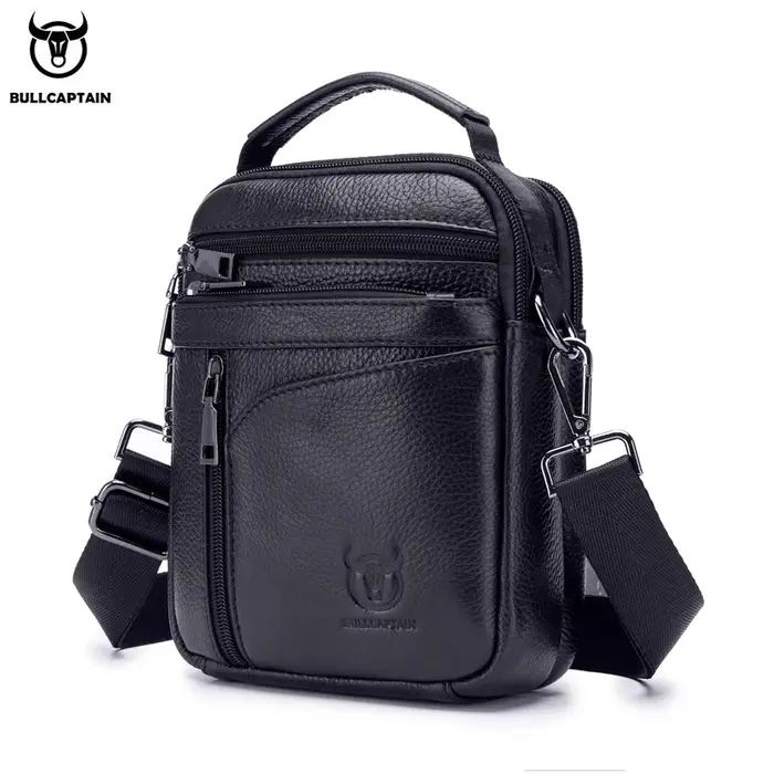 BULLCAPTAIN-Sac à Bandoulière en Cuir group pour Homme, Petits Sacs d'Affaires, Sacoches Masculines,