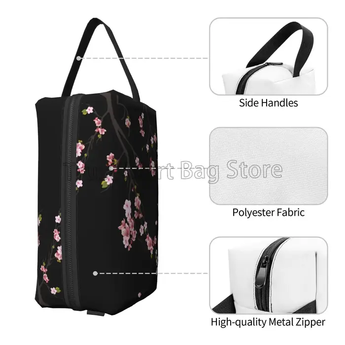 Sacs à cosmétiques japonais Sakura imprimés fleurs de cerisier pour femmes