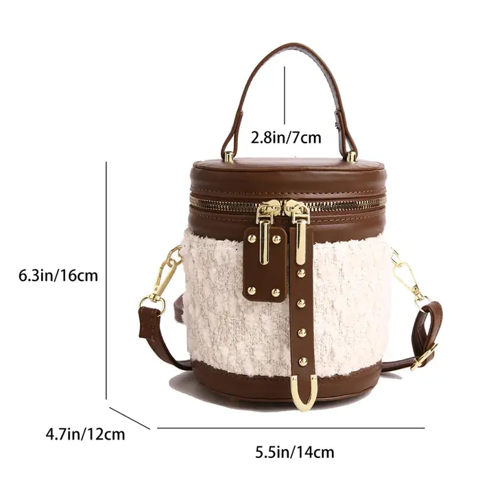 Nouveau Mini petit sac femmes concepteur agneau laine sac à main marque de luxe épaule fourre-tout dame mode seau sac à