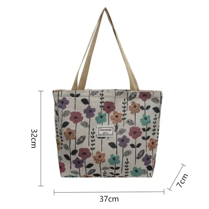 Sac fourre-tout en toile pour femmes