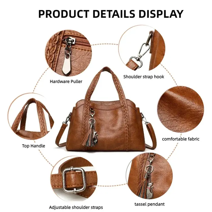 Sacs à main de luxe pour femmes, sacs à bandoulière en cuir, sacs à main de créateur pour femmes, sacs à main à grande capacité, sacs fourre-tout décontractés