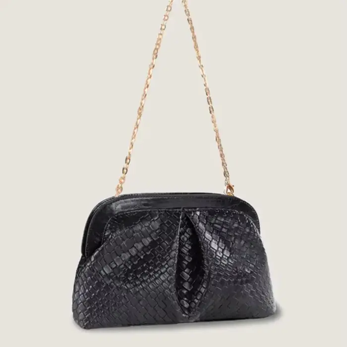 Sac à Texture tissée dorée de haute qualité