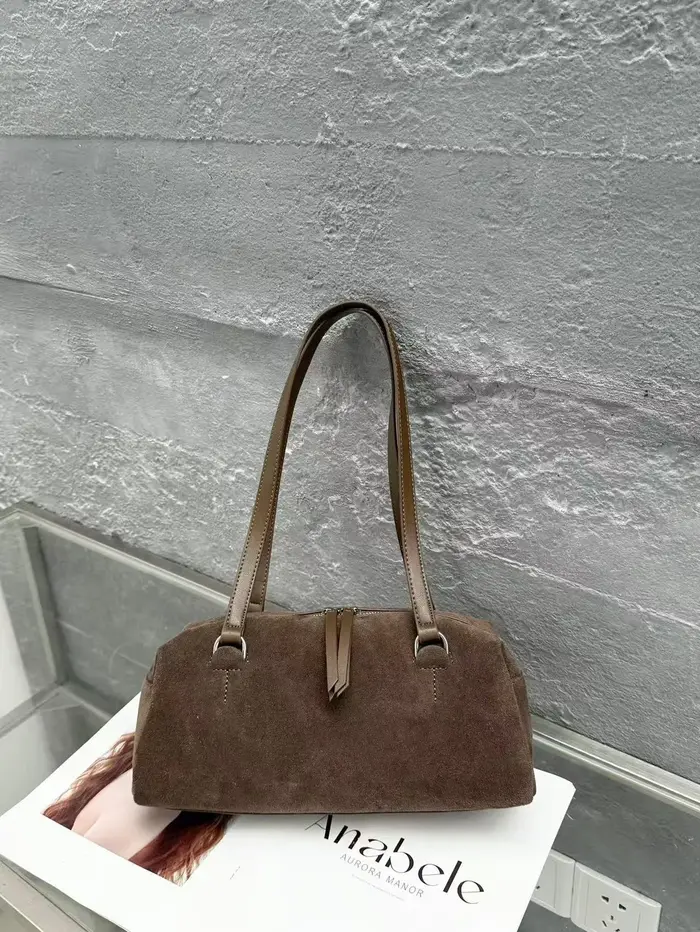 La première couche de sac de bowling Boston givré rétro en peau de vache avec un sac fourre-tout à u