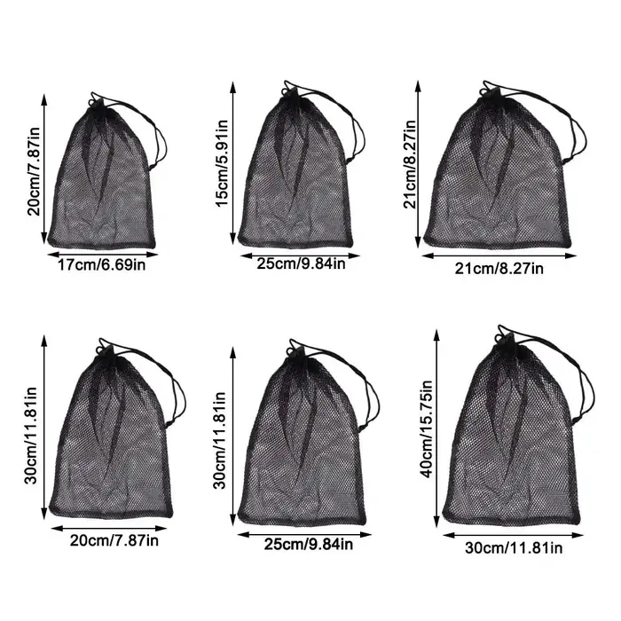 Sac à illant Respirant Portable en Nylon Noir