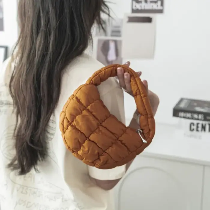 Mini sac fourre-tout bouffant matelassé