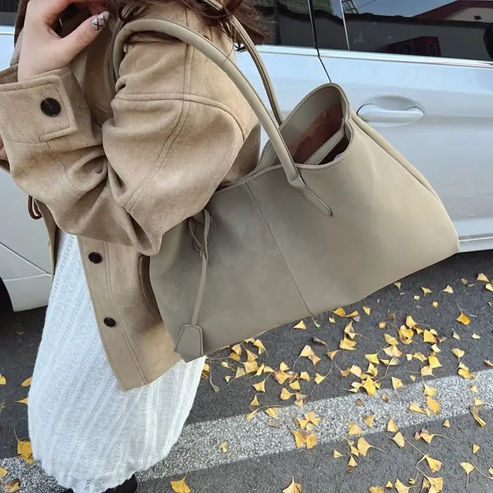 Sac à main polyvalent en faux daim pour femme