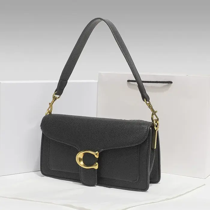 Sac classique 2026 à motif litchi, sac à bandoulière, petit sac carré, sac portable à porter sous le