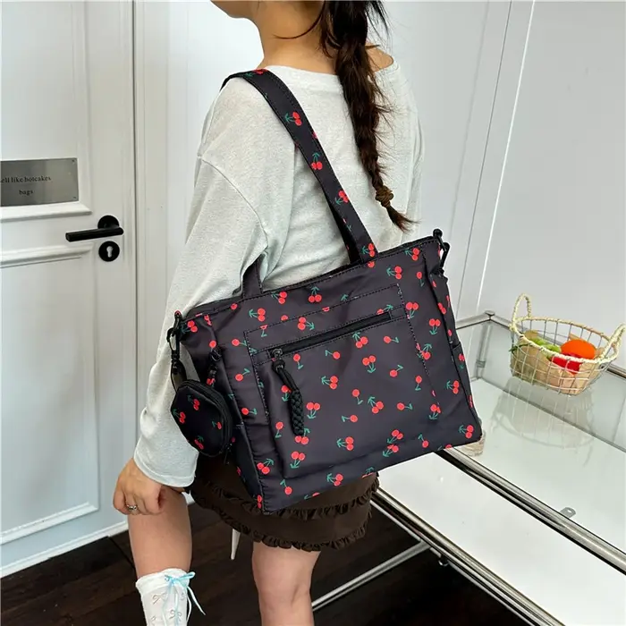 Sac fourre-tout imprimé cerise pour femmes