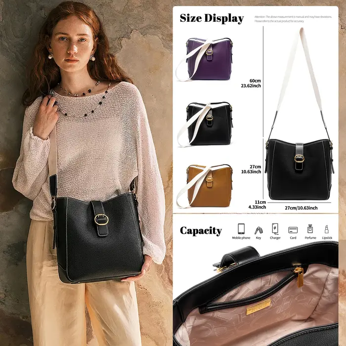 CHCH Sac à bandoulière pour femme avec grande capacité